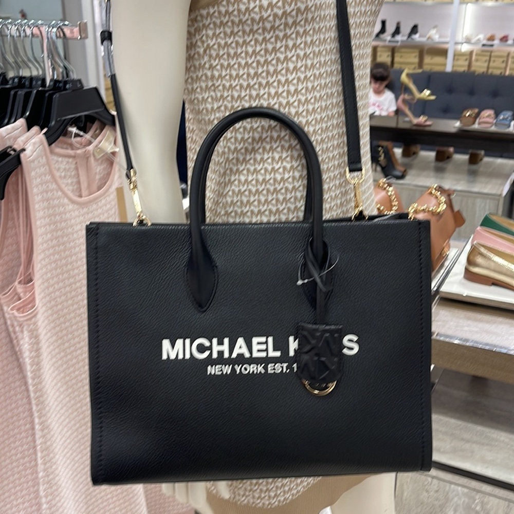 KorsMichael Kors Medium Mirella 35S2G7ZT7L Tote Bag In Black NWT - Picture 15 of 16
